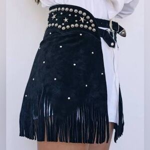Understated Leather Paris Chap Skirt